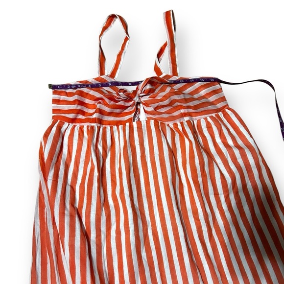 NWT Oliphant Sleeveless Nassau Coral T.F. Dress Size large 100% Cotton midi - Picture 4 of 12
